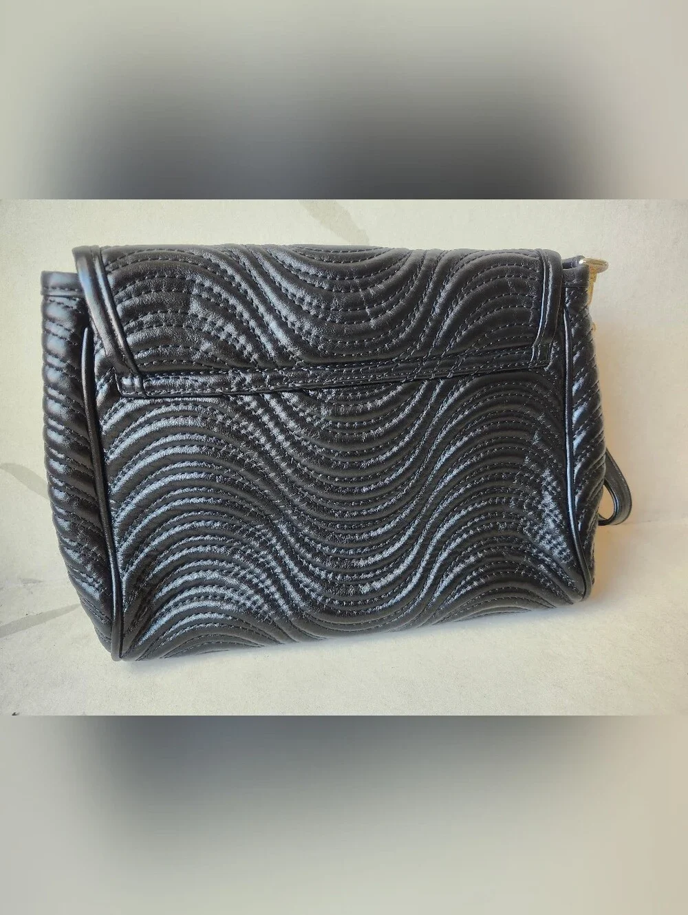 Black Quilted Wristlet Clutch